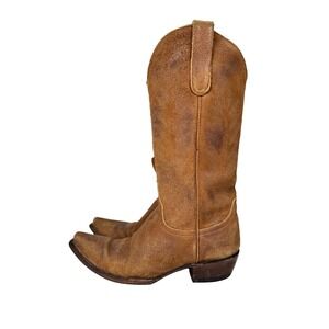 Old Gringo Cowboy Boots Women's 7B Brown Suede Leather Western Ranch Distressed